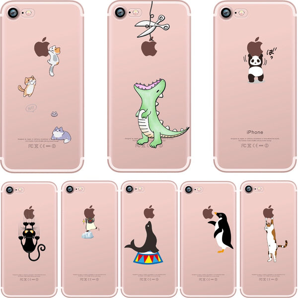 ciciber Phone Cases Cute Animals Spoof Crocodile Cat Panda Penguin Sof thecutiemart ciciber Phone Cases Cute Animals Spoof Crocodile Cat Panda Penguin Sof thecutiemart
